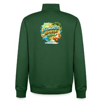 Sommer Spiele 2026 Tropen-Logo - Unisex Organic Zip Sweatshirt by Stanley/Stella - bottle green - Back - AI Model Male 185 dark (185cm)