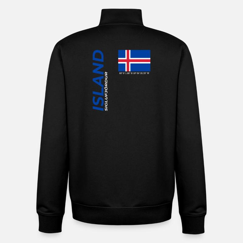 Siglufjördur - Unisex Organic Zip Sweatshirt by Stanley/Stella - black