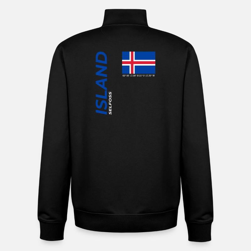 selfoss - Unisex Organic Zip Sweatshirt by Stanley/Stella - black