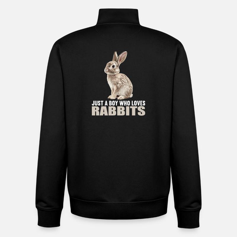 Hasen Hase - Unisex Organic Zip Sweatshirt von Stanley/Stella - Schwarz