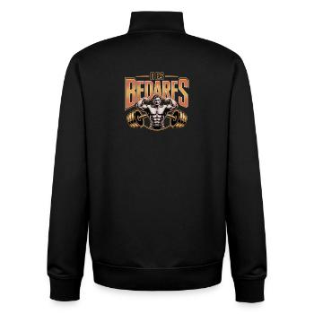 Des Bedarfs - Deutsche Fitness Memes - Unisex Organic Zip Sweatshirt von Stanley/Stella - Schwarz - Hinten - AI Model Male 185 light (185cm)
