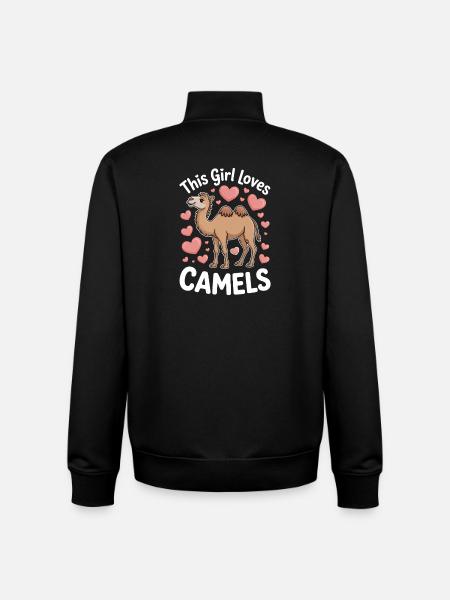 Camel Saying, Funny Camel Gift - Unisex Organic Zip Sweatshirt by Stanley/Stella - black