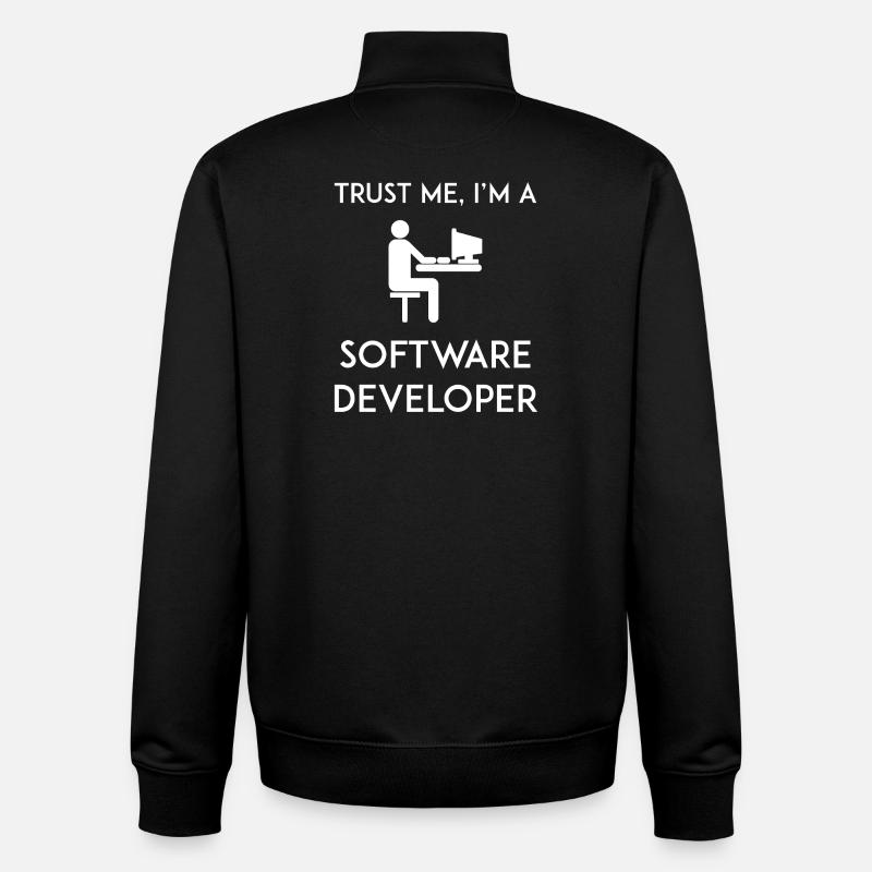 Croyez-moi, je suis développeur logiciel - Sweat zippé unisexe en coton bio Stanley/Stella - noir