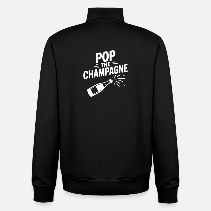 Pop the - Unisex Organic Zip Sweatshirt by Stanley/Stella - black