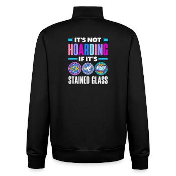 Stained Glass Art Stained Glass Artist - Unisex Organic Zip Sweatshirt by Stanley/Stella - black - Back - AI Model Male 185 light (185cm)