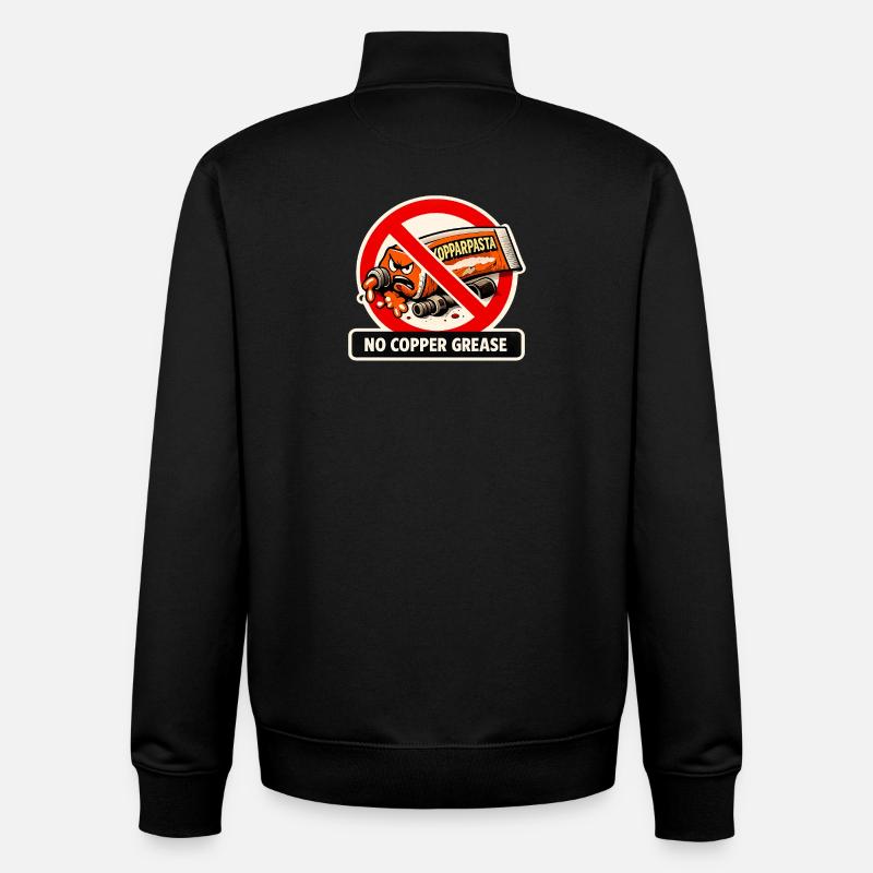 Pas de pâte de cuivre - Sweat zippé unisexe en coton bio Stanley/Stella - noir