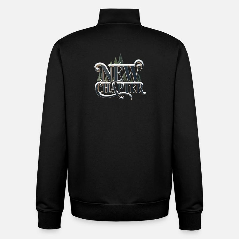 Neues Kapitel Winterwald - Unisex Organic Zip Sweatshirt von Stanley/Stella - Schwarz