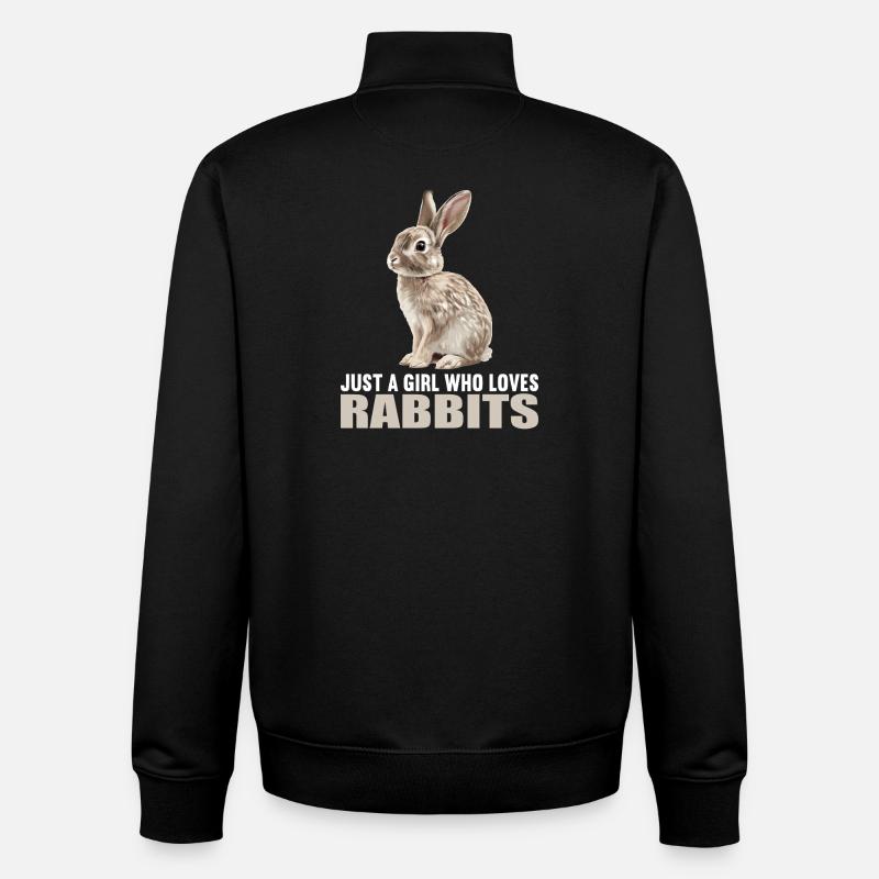Hasen Hase - Unisex Organic Zip Sweatshirt von Stanley/Stella - Schwarz