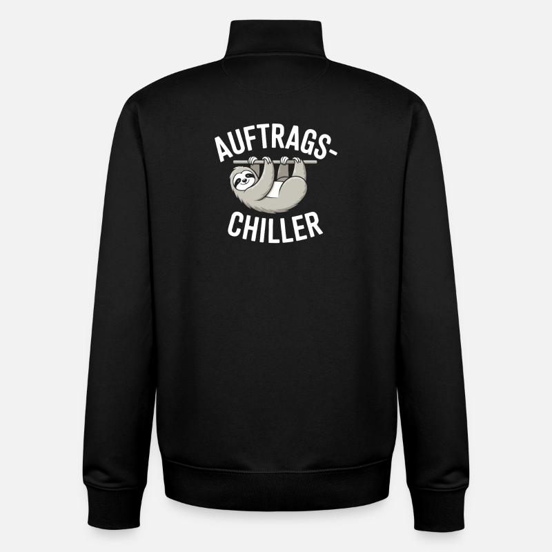 Commander Chiller Commander Chiller Bureau Sloth - Sweat zippé unisexe en coton bio Stanley/Stella - noir