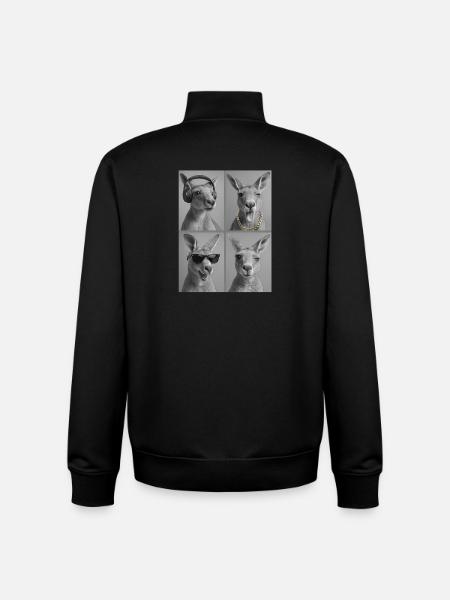 Kangaroo - Unisex Organic Zip Sweatshirt by Stanley/Stella - black