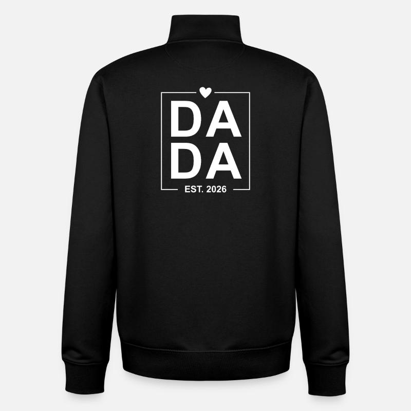 Dada Est. 2026 - Unisex Organic Zip Sweatshirt by Stanley/Stella - black