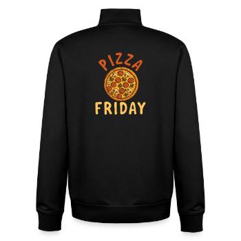 Pizza Friday Lustiges Essen Zitat Pizza Life - Unisex Organic Zip Sweatshirt von Stanley/Stella - Schwarz - Hinten - AI Model Male 185 light (185cm)