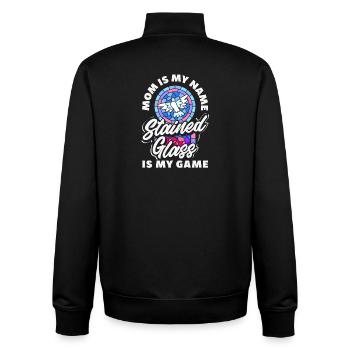 Stained Glass Art Stained Glass Artist - Unisex Organic Zip Sweatshirt by Stanley/Stella - black - Back - AI Model Male 185 light (185cm)