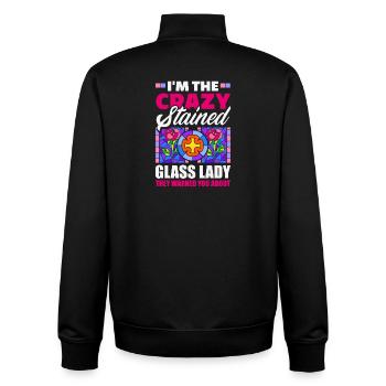 Stained Glass Art Stained Glass Artist - Unisex Organic Zip Sweatshirt by Stanley/Stella - black - Back - AI Model Male 185 light (185cm)