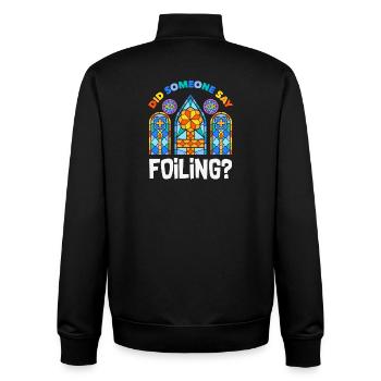 Stained Glass Art Stained Glass Artist - Unisex Organic Zip Sweatshirt by Stanley/Stella - black - Back - AI Model Male 185 light (185cm)