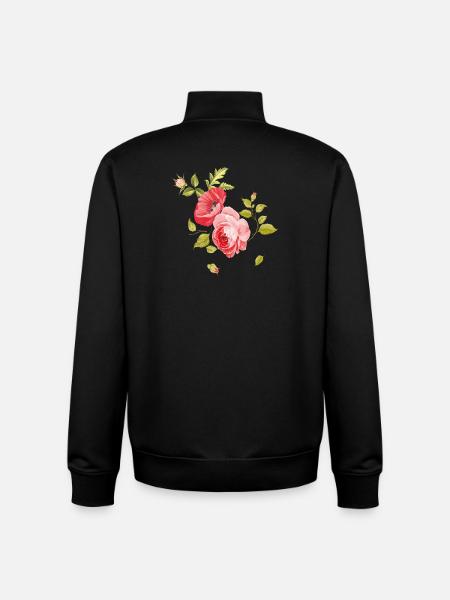 Rosenbouquet - Unisex Organic Zip Sweatshirt von Stanley/Stella - Schwarz