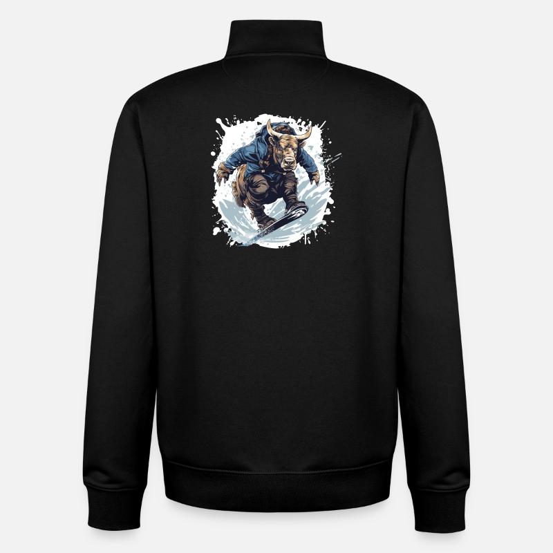 Bulle Snowboard Taurus - Unisex Organic Zip Sweatshirt by Stanley/Stella - black