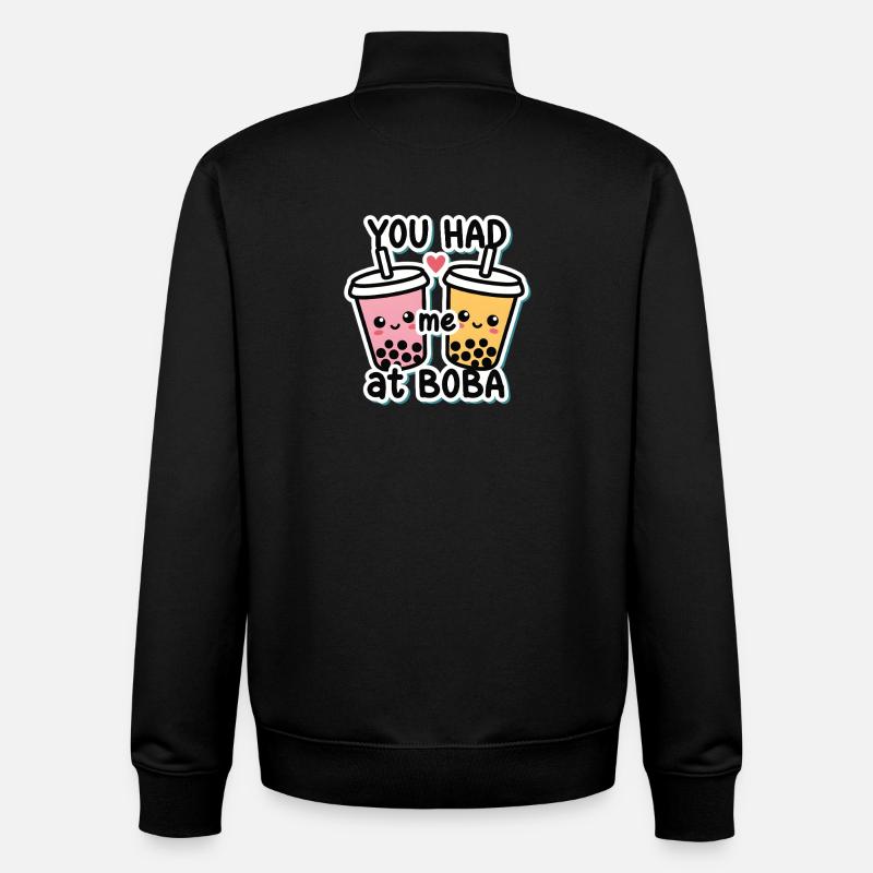 Tu m’as eu au BOBA - Sweat zippé unisexe en coton bio Stanley/Stella - noir