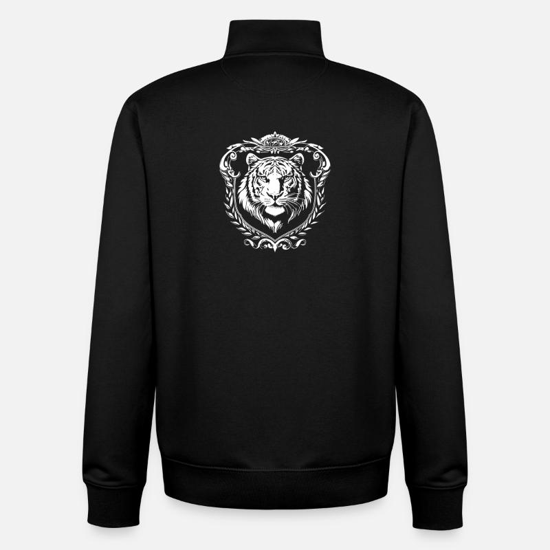 Régale du Cimier du Tigre - Sweat zippé unisexe en coton bio Stanley/Stella - noir