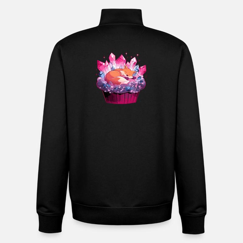 Kuschelfuchs in Kristallcupcake - Unisex Organic Zip Sweatshirt von Stanley/Stella - Schwarz