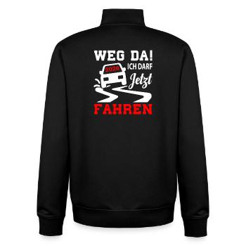 Führerschein 2026 Fahrprüfung Führerscheinprüfung - Unisex Organic Zip Sweatshirt von Stanley/Stella - Schwarz - Hinten - AI Model Male 185 light (185cm)