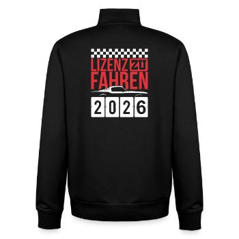Driving License 2026 Driving Test Driving License Test - Unisex Organic Zip Sweatshirt by Stanley/Stella - black - Back - AI Model Male 185 light (185cm)