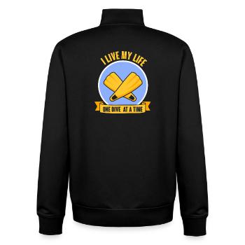 Diving Diver Snorkeling Recreational Diver - Unisex Organic Zip Sweatshirt by Stanley/Stella - black - Back - AI Model Male 185 light (185cm)