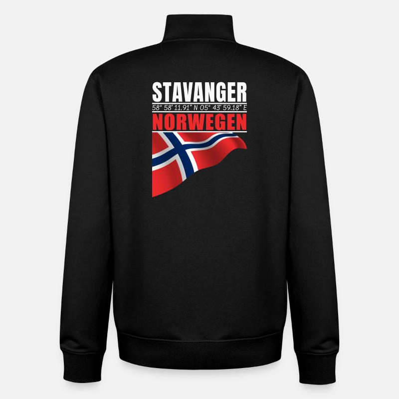 Stavanger - Sweat zippé unisexe en coton bio Stanley/Stella - noir