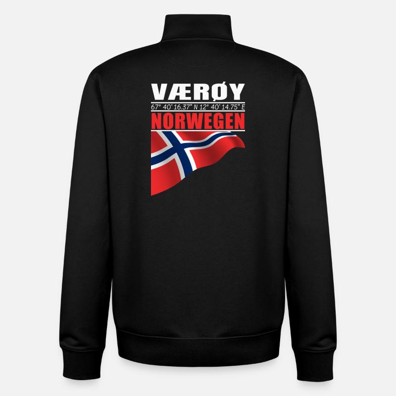 Vaeroy - Sweat zippé unisexe en coton bio Stanley/Stella - noir