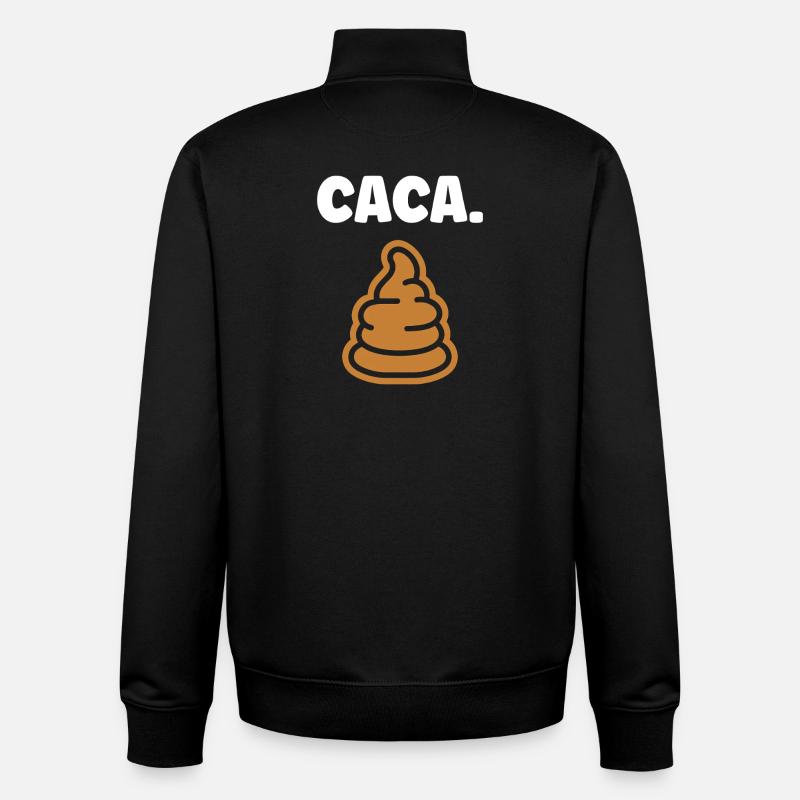 caca - Sweat zippé unisexe en coton bio Stanley/Stella - noir