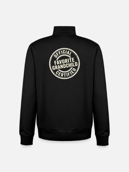 Official favorite grandchild - Unisex Organic Zip Sweatshirt by Stanley/Stella - black