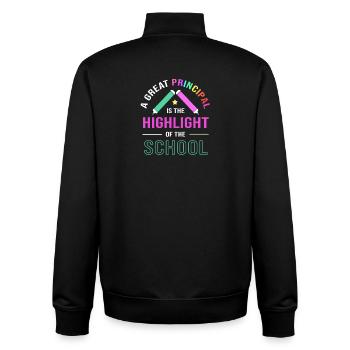 Schulleiter Schulleitung Schule Rektor Direktor - Unisex Organic Zip Sweatshirt von Stanley/Stella - Schwarz - Hinten - AI Model Male 185 light (185cm)
