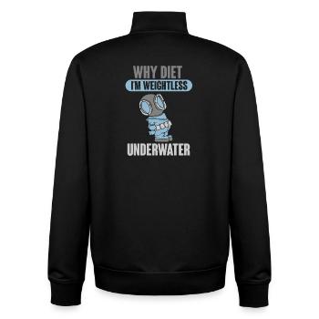 Diving Diver Snorkeling Recreational Diver - Unisex Organic Zip Sweatshirt by Stanley/Stella - black - Back - AI Model Male 185 light (185cm)
