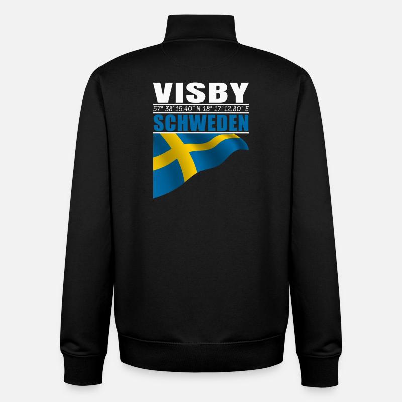 Visby - Sweat zippé unisexe en coton bio Stanley/Stella - noir