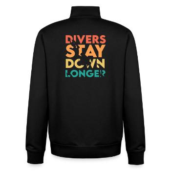 Diving Diver Snorkeling Recreational Diver - Unisex Organic Zip Sweatshirt by Stanley/Stella - black - Back - AI Model Male 185 light (185cm)