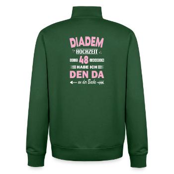 48 Jahre Beziehung Jahrestag Hochzeitstag - Unisex Organic Zip Sweatshirt von Stanley/Stella - Flaschengrün - Hinten - AI Model Male 185 dark (185cm)