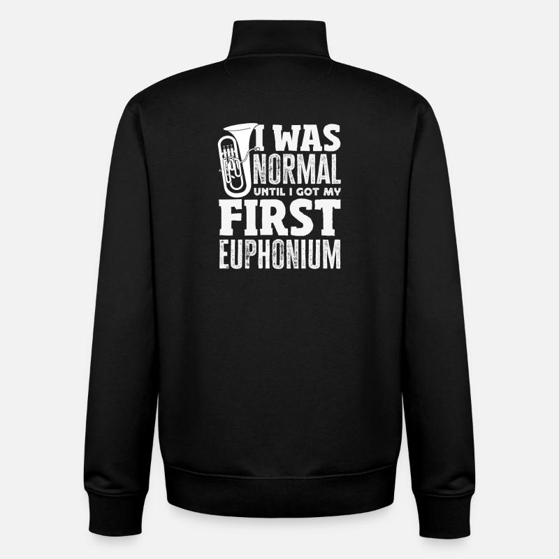 Lecteur d’euphonium vintage - Sweat zippé unisexe en coton bio Stanley/Stella - noir