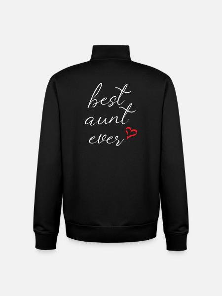 Best Aunt Ever - Unisex Organic Zip Sweatshirt by Stanley/Stella - black