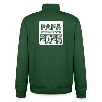 seit 2029 - Unisex Organic Zip Sweatshirt von Stanley/Stella - Flaschengrün - Hinten - AI Model Male 185 dark (185cm)