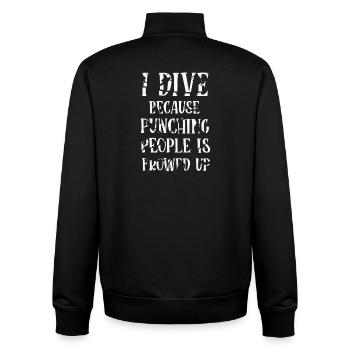 Tauchen Taucher Schnorcheln Sporttaucher - Unisex Organic Zip Sweatshirt von Stanley/Stella - Schwarz - Hinten - AI Model Male 185 light (185cm)