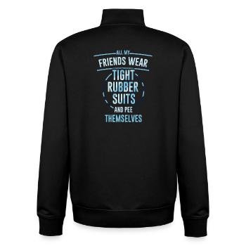 Diving Diver Snorkeling Recreational Diver - Unisex Organic Zip Sweatshirt by Stanley/Stella - black - Back - AI Model Male 185 light (185cm)