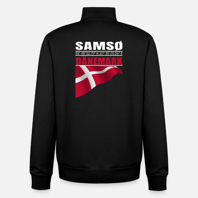 Samso - Sweat zippé unisexe en coton bio Stanley/Stella - noir