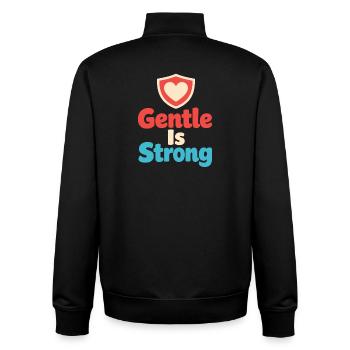 Sanfte Erziehungsidentität, Langsames - Unisex Organic Zip Sweatshirt von Stanley/Stella - Schwarz - Hinten - AI Model Male 185 light (185cm)