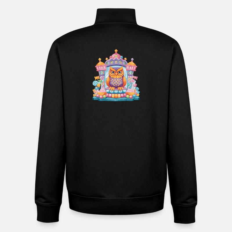 Zuckerkönigs-Eulenthron - Unisex Organic Zip Sweatshirt von Stanley/Stella - Schwarz