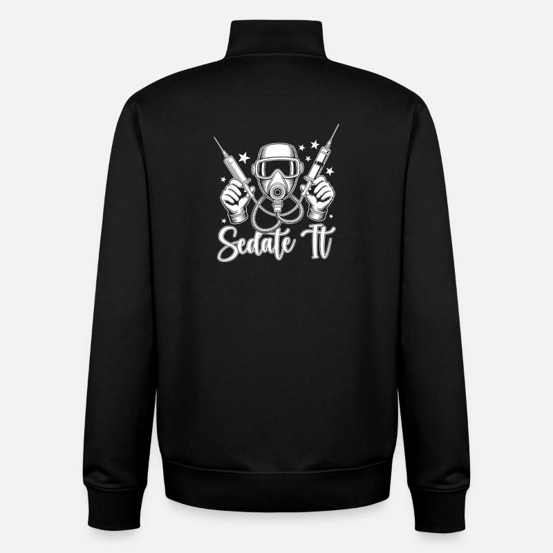 Anesthesiologist Sedate It Anesthesia - Unisex Organic Zip Sweatshirt von Stanley/Stella - Schwarz