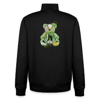 Graffiti Teddybär Rebellion Urban Art - Unisex Organic Zip Sweatshirt von Stanley/Stella - Schwarz - Hinten - AI Model Male 185 light (185cm)