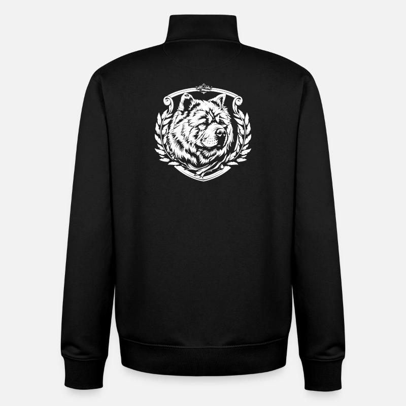 Hunde Wappen - Unisex Organic Zip Sweatshirt von Stanley/Stella - Schwarz