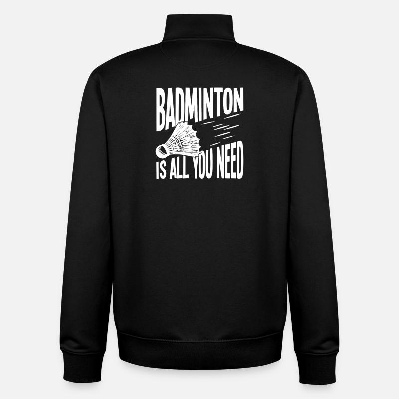 Badminton: Alles, was du brauchst - Unisex Organic Zip Sweatshirt von Stanley/Stella - Schwarz