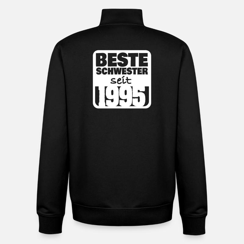 Geschwister 1995 - Unisex Organic Zip Sweatshirt von Stanley/Stella - Schwarz