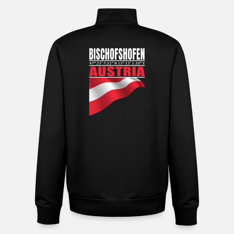 Bischofshofen - Unisex Organic Zip Sweatshirt von Stanley/Stella - Schwarz